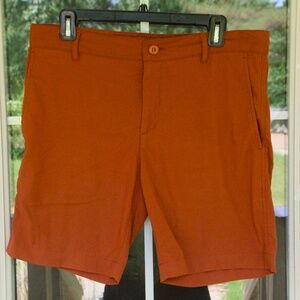Outlier NYC Mens Orange New Way Shorts Size 32" F.Cloth 2 Way Stretch Nylon 6.6